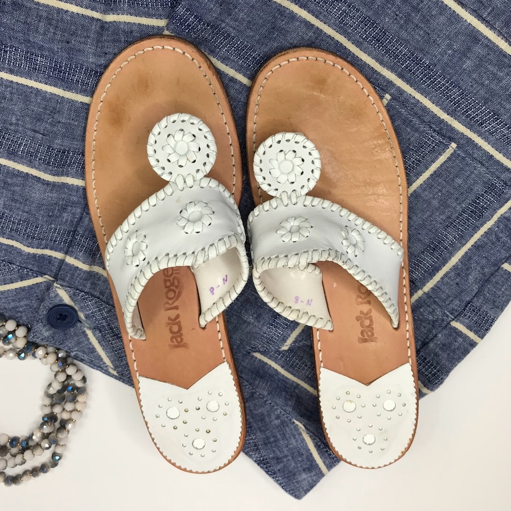 Jack Rogers White Sandals